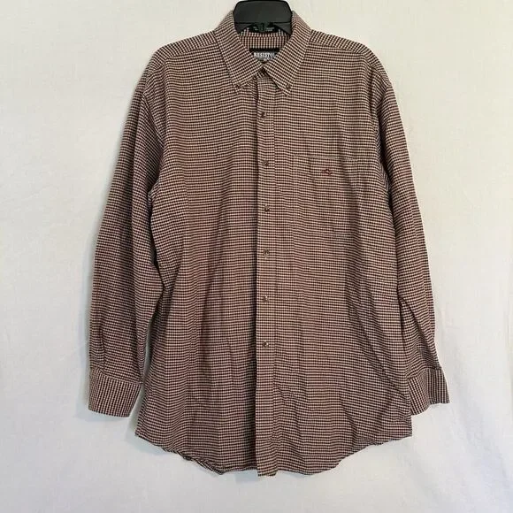 Resistol Rodeo Gear Mens Large Burgundy & Green Western Cowboy Button Up Shirt - Picture 2 of 10